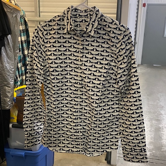 Vintage J. Crew Trotting Horse Button Up - Picture 1 of 4